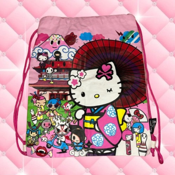 Tokidoki x Hello Kitty pull string bag ๐ - Picture 1 of 5